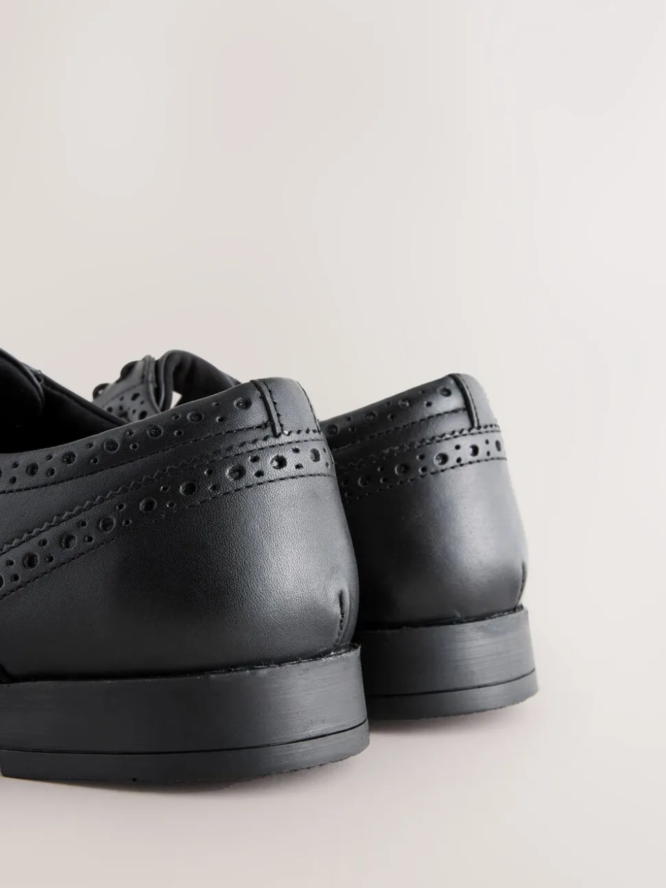 Zwart - Standaard pasvorm - Leren Oxford brogues