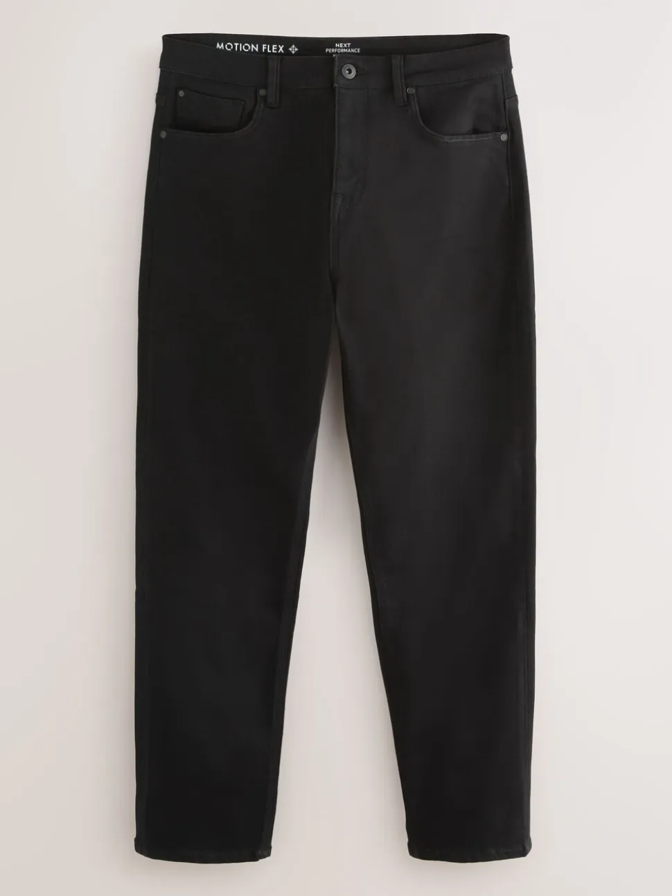 Zwart - Standaard toelopende pasvorm - Motionflex jeans