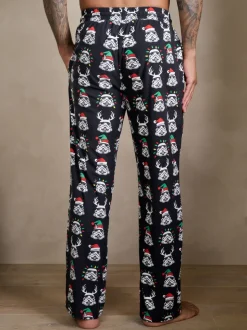 Zwart - Storm Trooper Printed Christmas Pyjama Bottoms