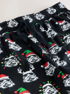 Zwart - Storm Trooper Printed Christmas Pyjama Bottoms
