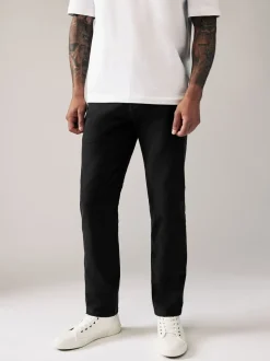 Zwart - Straight fit - Stretchy chino