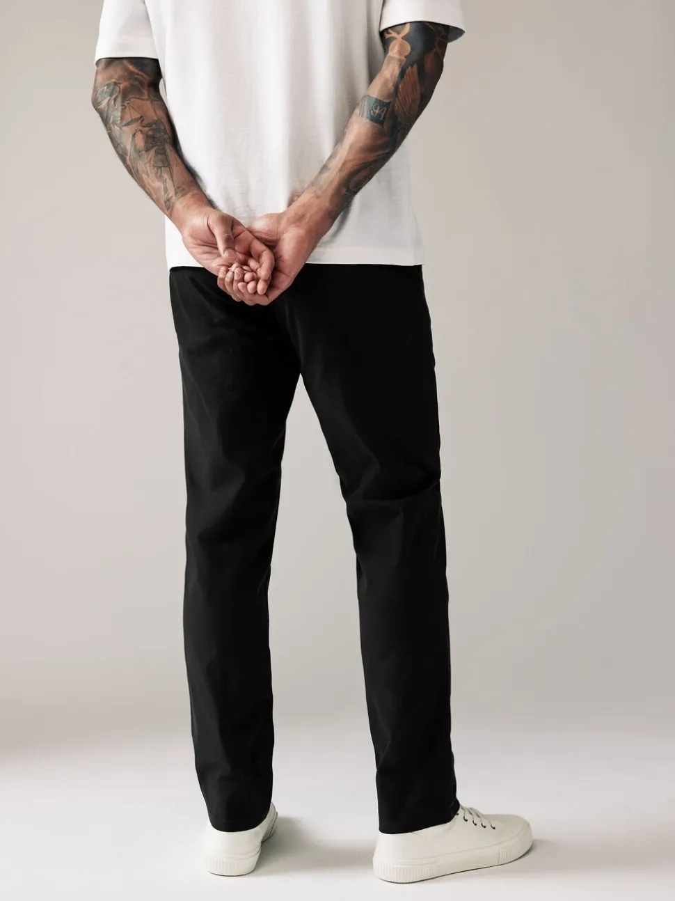 Zwart - Straight fit - Stretchy chino