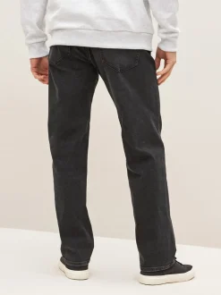 Zwart - Straight-fit Essential stretchy jeans met rechte pasvorm