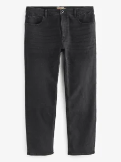 Zwart - Straight-fit Essential stretchy jeans met rechte pasvorm