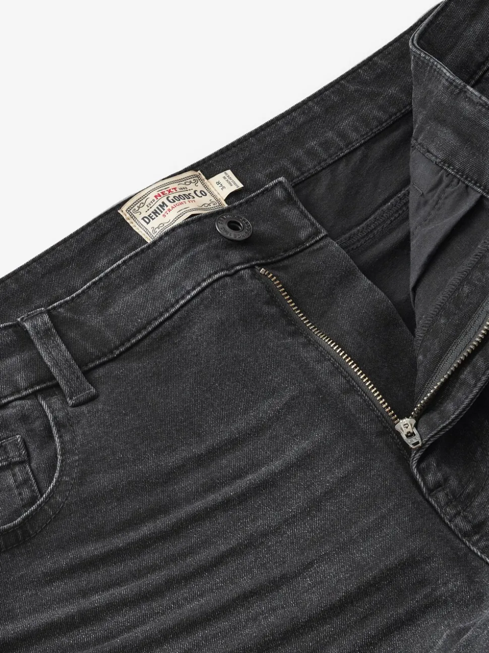 Zwart - Straight-fit Essential stretchy jeans met rechte pasvorm