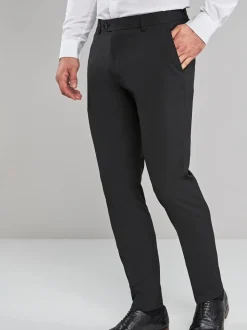 Zwart - Strakke Pasvorm - Chique stretchy broek