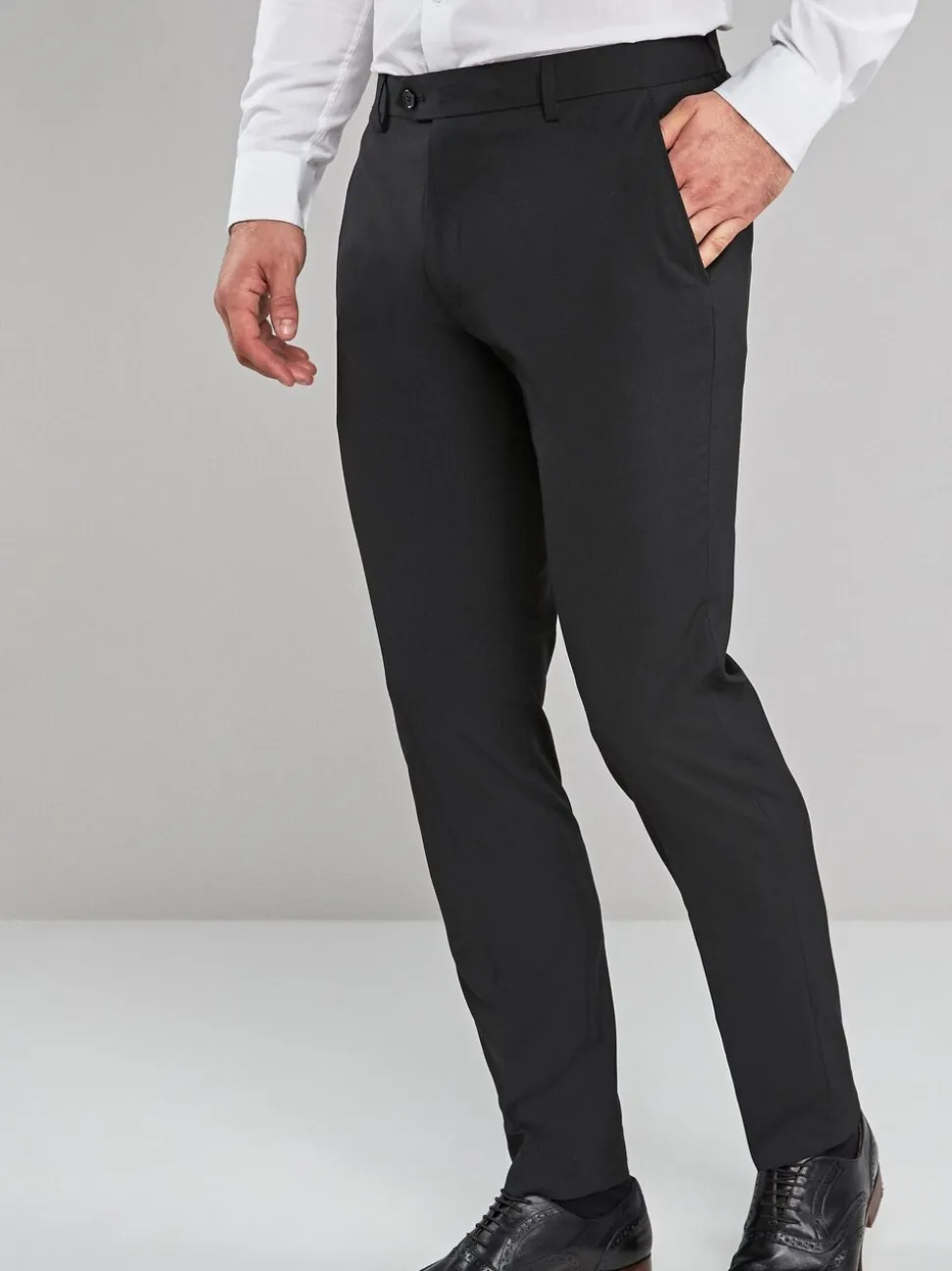 Zwart - Strakke Pasvorm - Chique stretchy broek