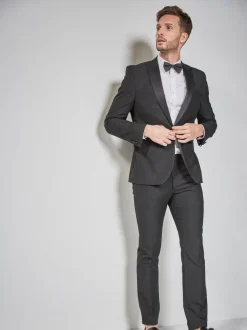 Zwart - Strakke Pasvorm - Pantalon in smokingstijl