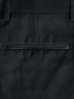 Zwart - Strakke Pasvorm - Pantalon in smokingstijl