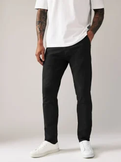 Zwart - Strakke Pasvorm - Stretchy chino