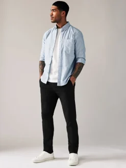 Zwart - Strakke Pasvorm - Stretchy chino
