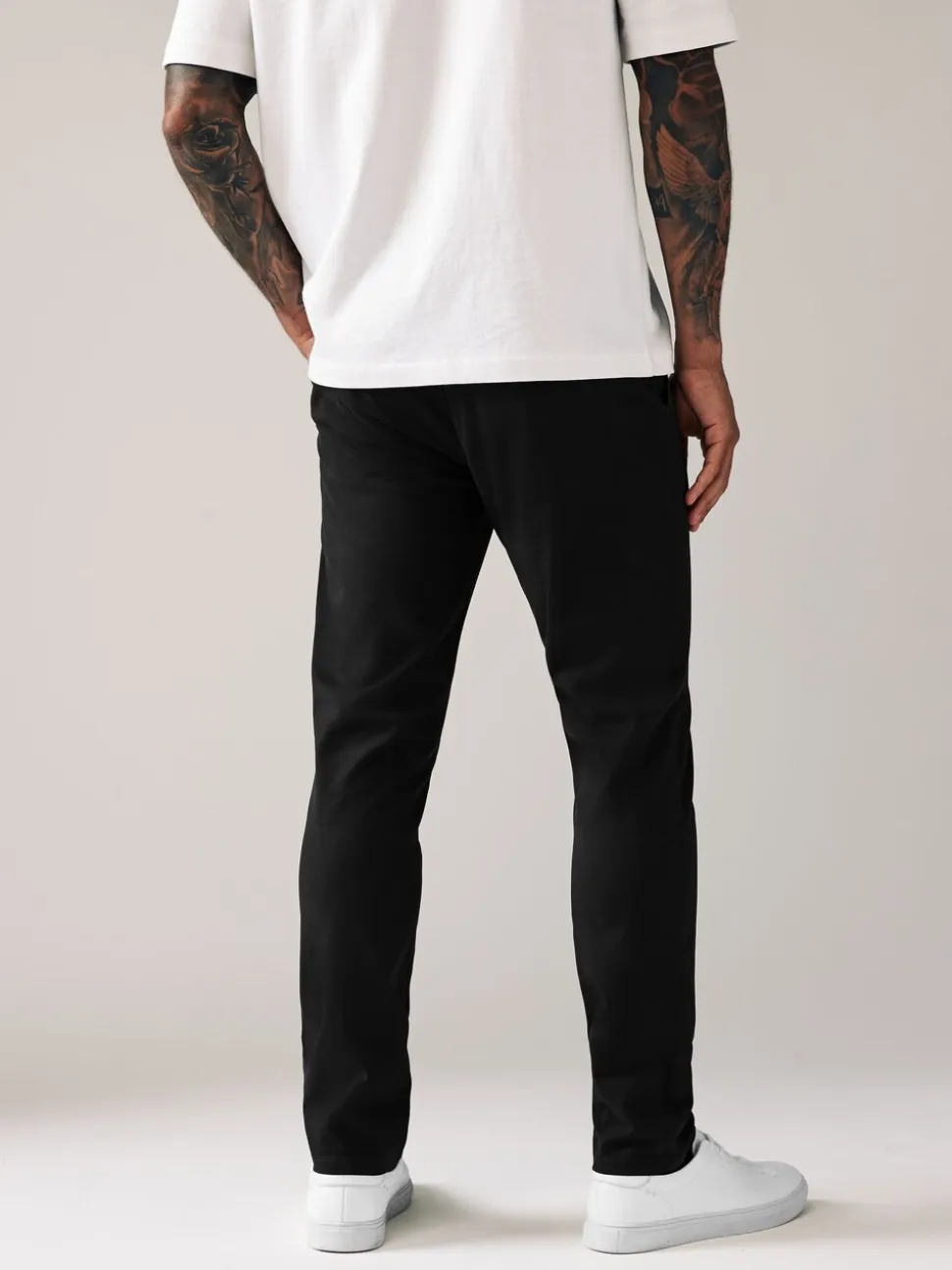 Zwart - Strakke Pasvorm - Stretchy chino