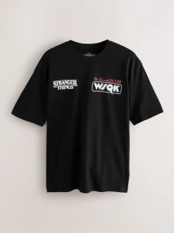 Zwart - Stranger Things Graphic Print T-Shirt