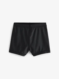 Zwart - Stretch zwemshorts (3-16 jr)