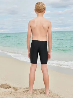 Zwart - Stretch zwemshorts (3-16 jr)