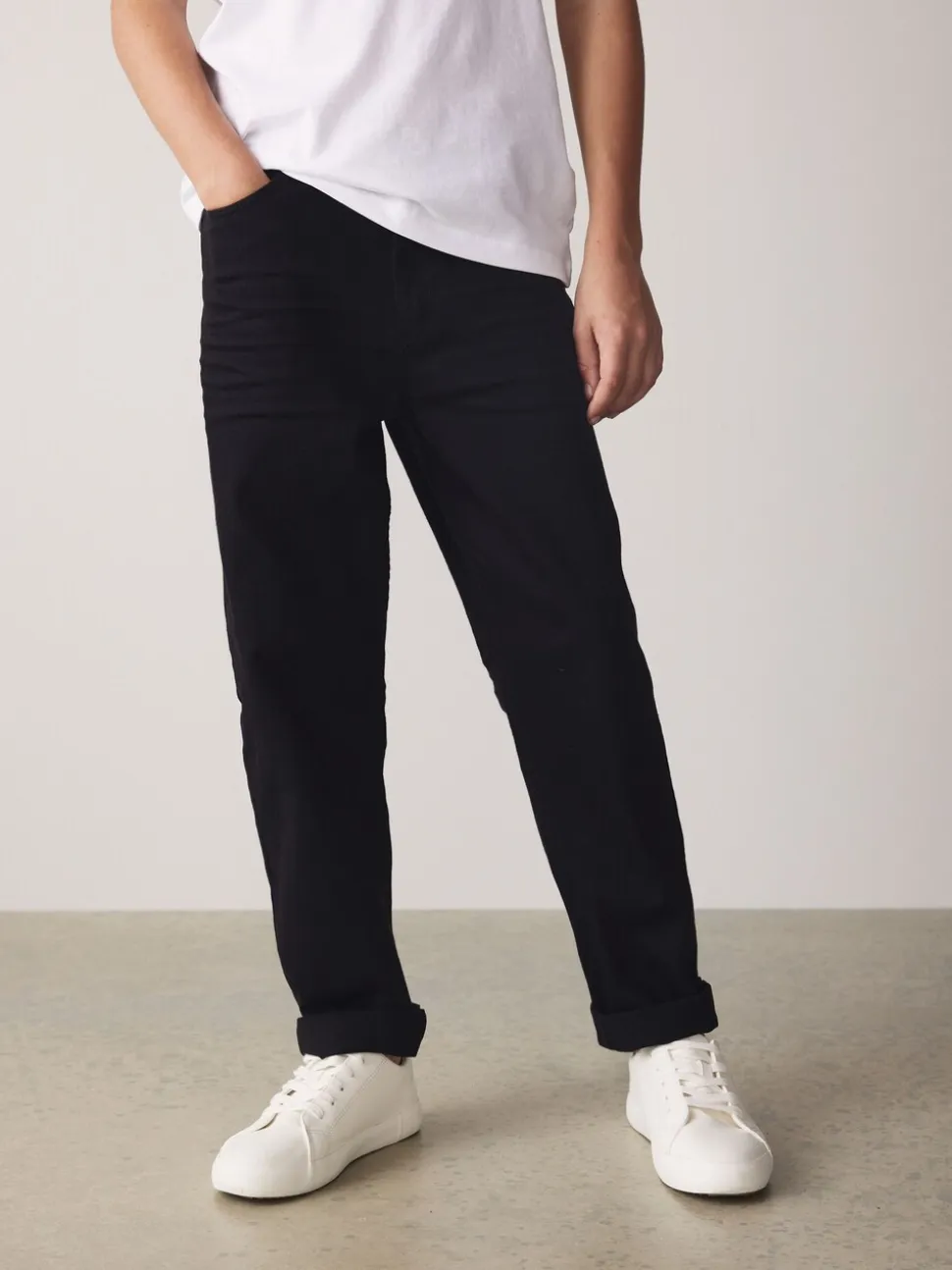 Zwart - Stretchjeans (3-17jr)