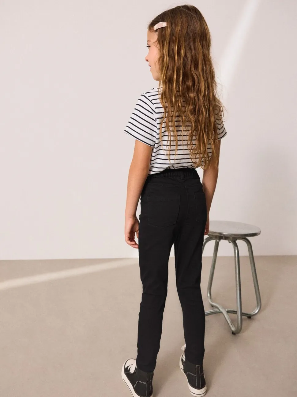 Zwart - Stretchleggings (3-16 jr)