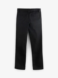 Zwart - Stretchy chino's (3-17jr)