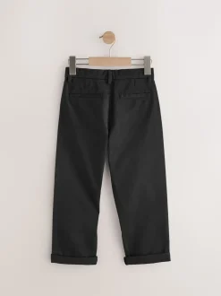 Zwart - Stretchy chino's (3-17jr)