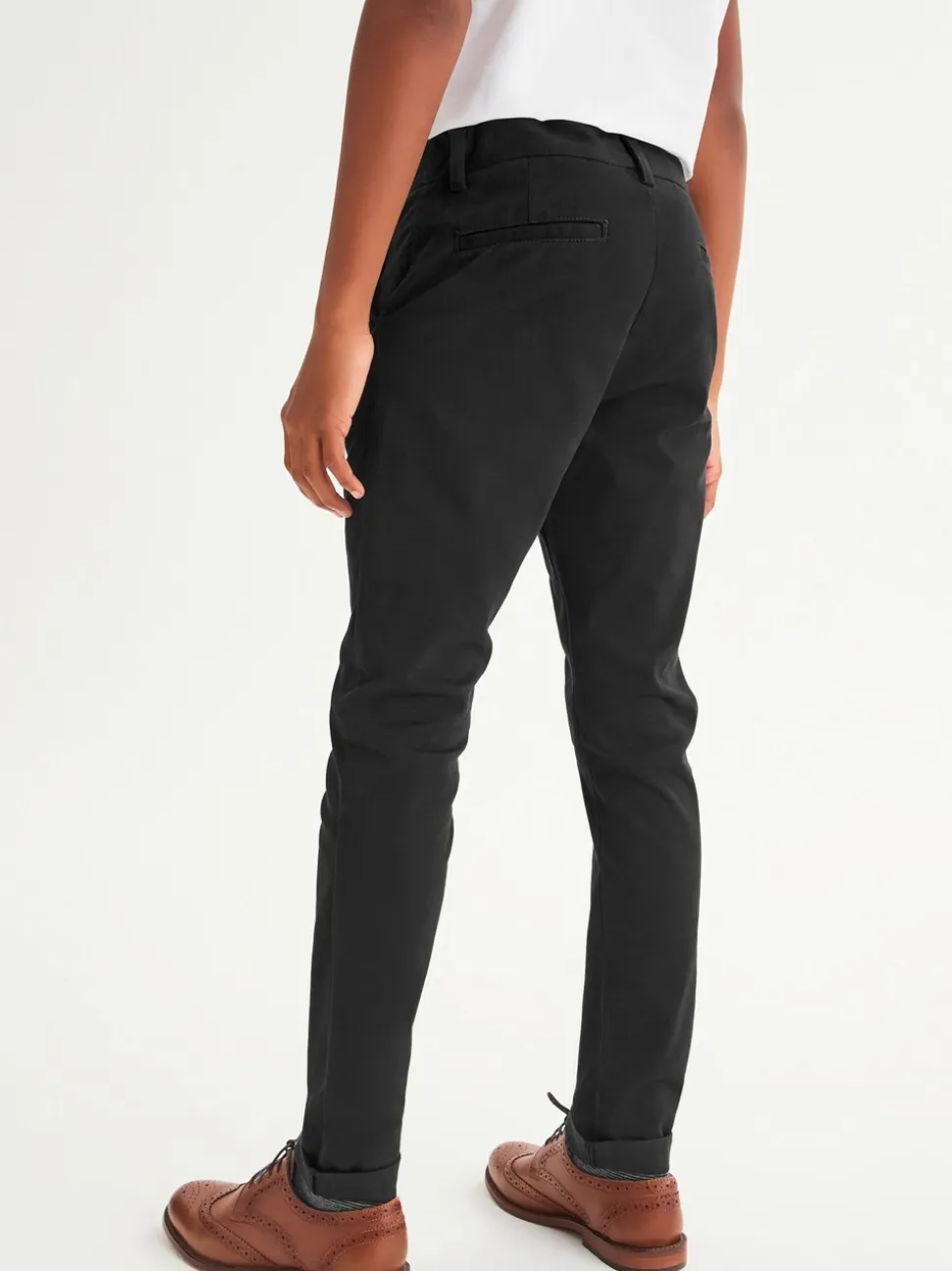 Zwart - Stretchy chino's (3-17jr)