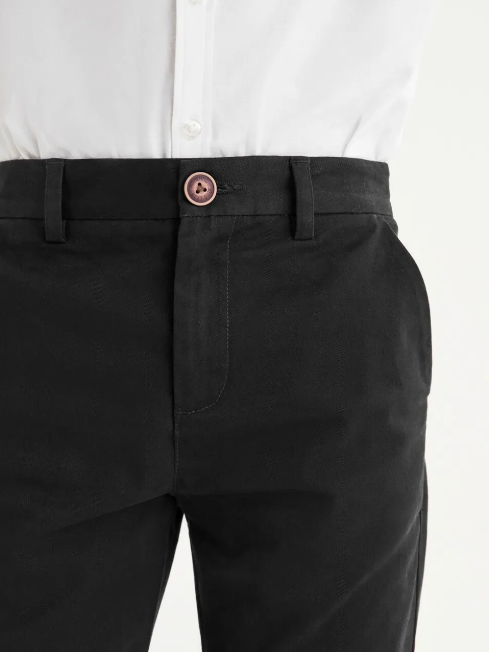 Zwart - Stretchy chino's (3-17jr)