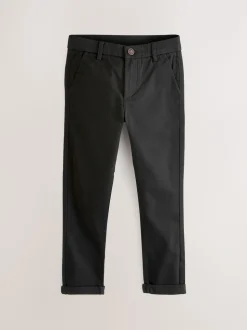 Zwart - Stretchy chino's (3-17jr)