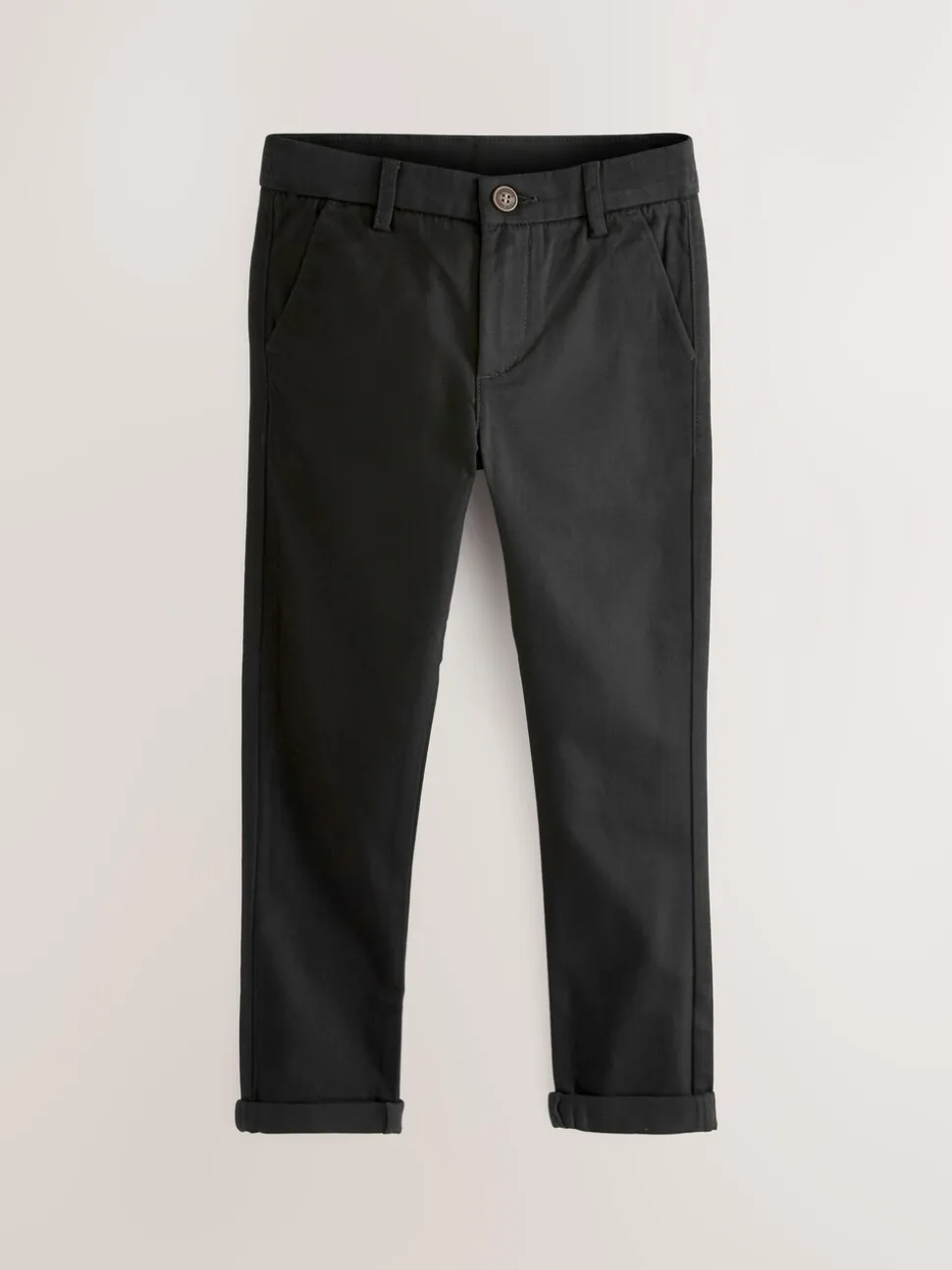 Zwart - Stretchy chino's (3-17jr)