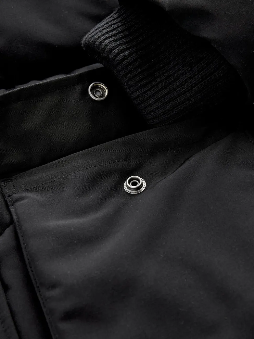 Zwart - Superdry - Everest lange gewatteerde jas