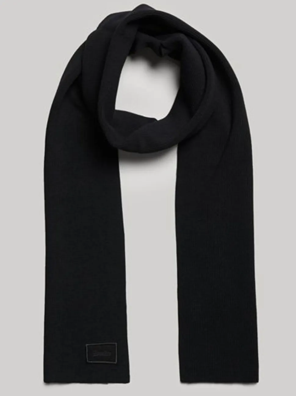Zwart - Superdry - Gebreide sjaal met logo