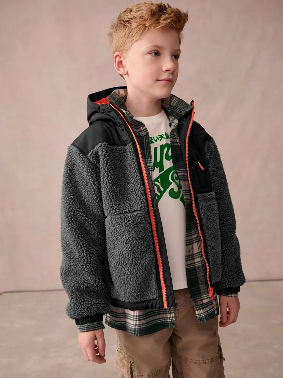 Zwart - Superdry - Jack met rits en borgvoering