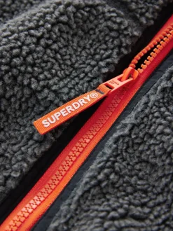 Zwart - Superdry - Jack met rits en borgvoering