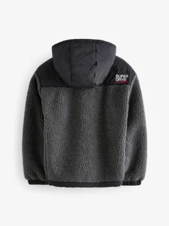 Zwart - Superdry - Jack met rits en borgvoering