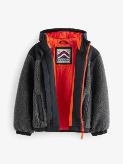 Zwart - Superdry - Jack met rits en borgvoering