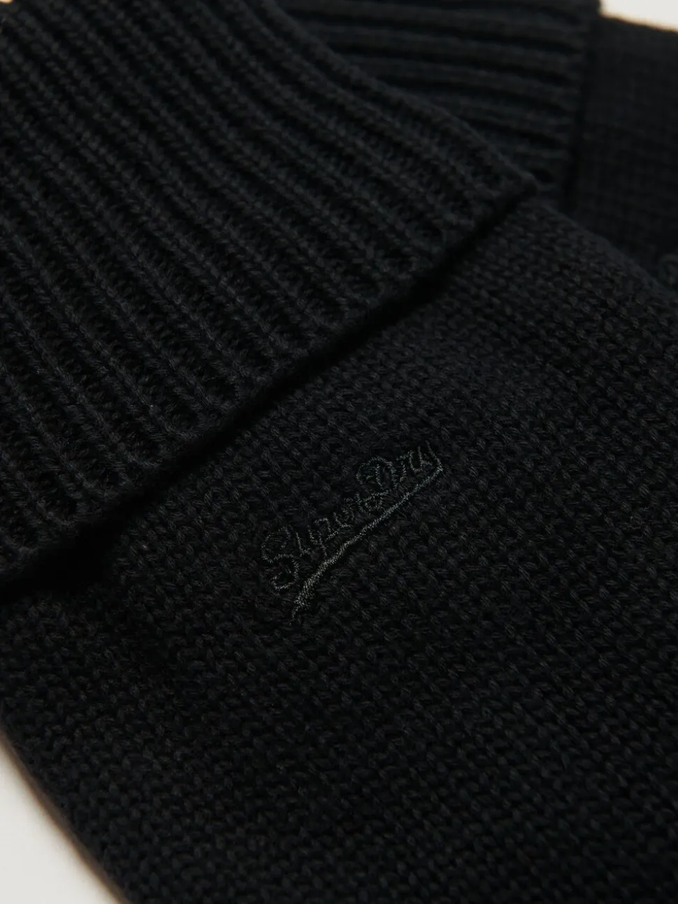 Zwart - Superdry gebreide handschoenen met logo