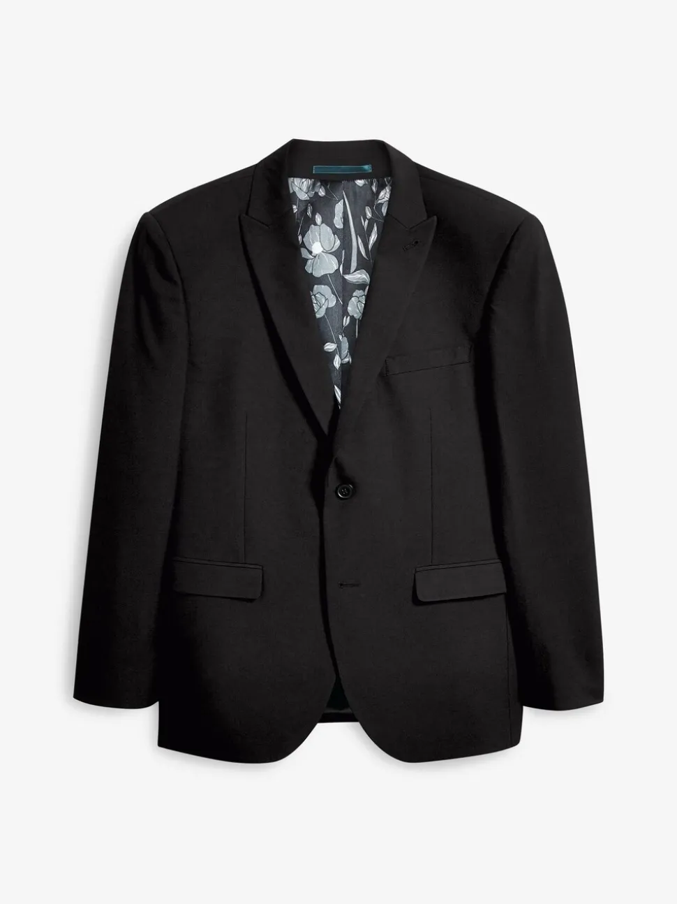 Zwart - Tailored fit - Kostuum met twee knopen: colbert