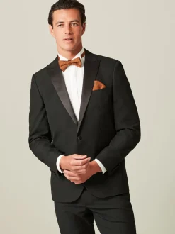 Zwart - Tailored fit - Smoking: colbert