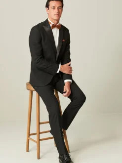 Zwart - Tailored fit - Smoking: colbert