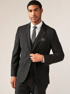 Zwart - Tailored fit - Tailored Fit Wool Blend Motionflex Suit Jacket