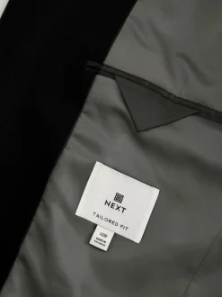 Zwart - Tailored fit - Tailored Fit Wool Blend Motionflex Suit Jacket
