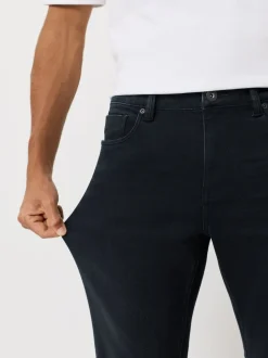 Zwart - ThermoGen - Straight fit - Motionflex jeans