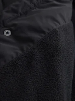 Zwart - ThermoGen regenbestendige gewatteerde Jack