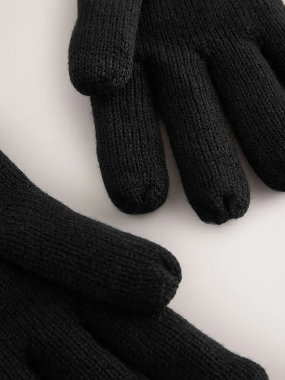 Zwart - Thinsulate Knitted Touchscreen Gloves