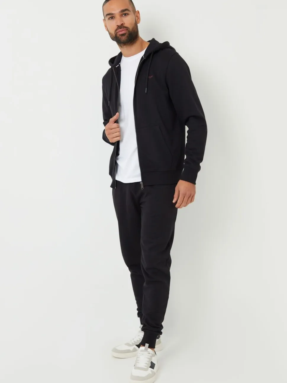 Zwart - Threadbare - Hoodie met rits