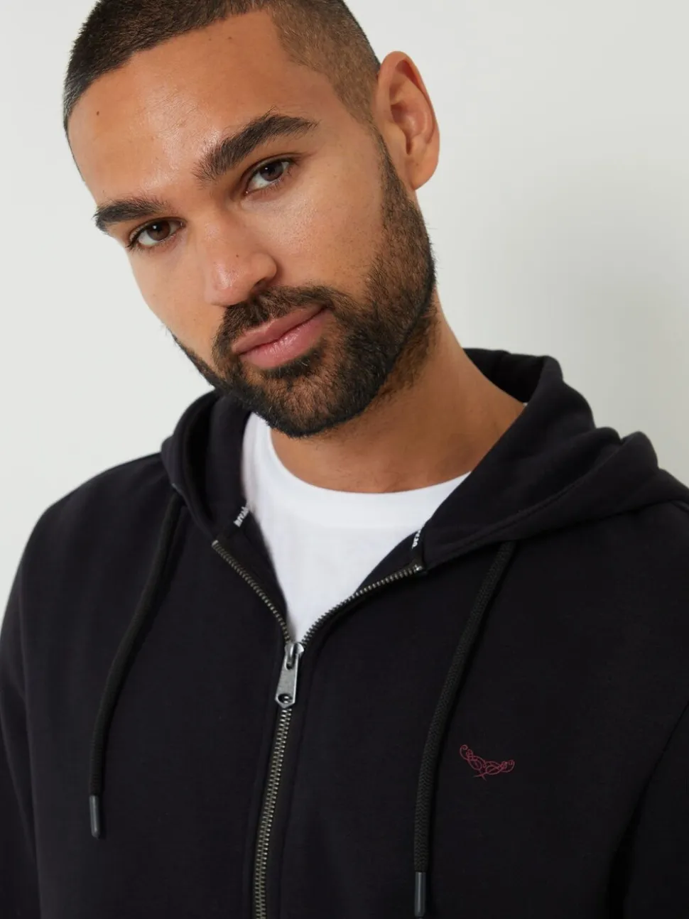 Zwart - Threadbare - Hoodie met rits