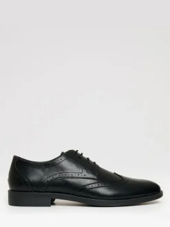 Zwart - Threadbare - Imitatieleren brogues