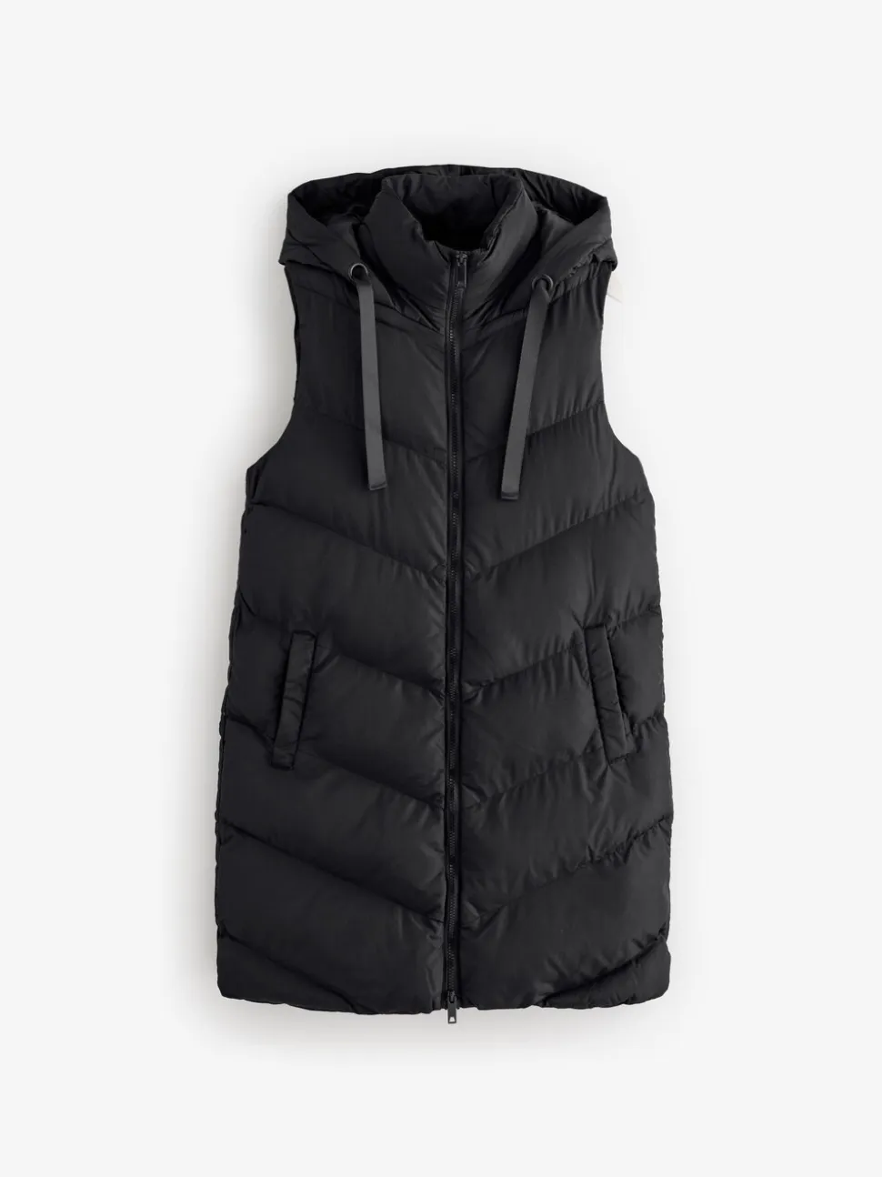 Zwart - Threadbare - Lange bodywarmer