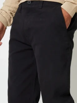 Zwart - Threadbare Broeken van canvas met Rechte pijpen en stretchy