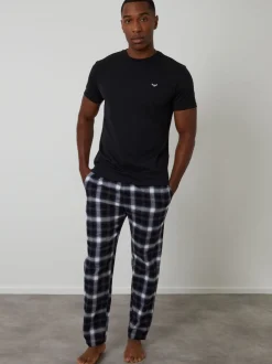 Zwart - Threadbare Check Pyjamas Set