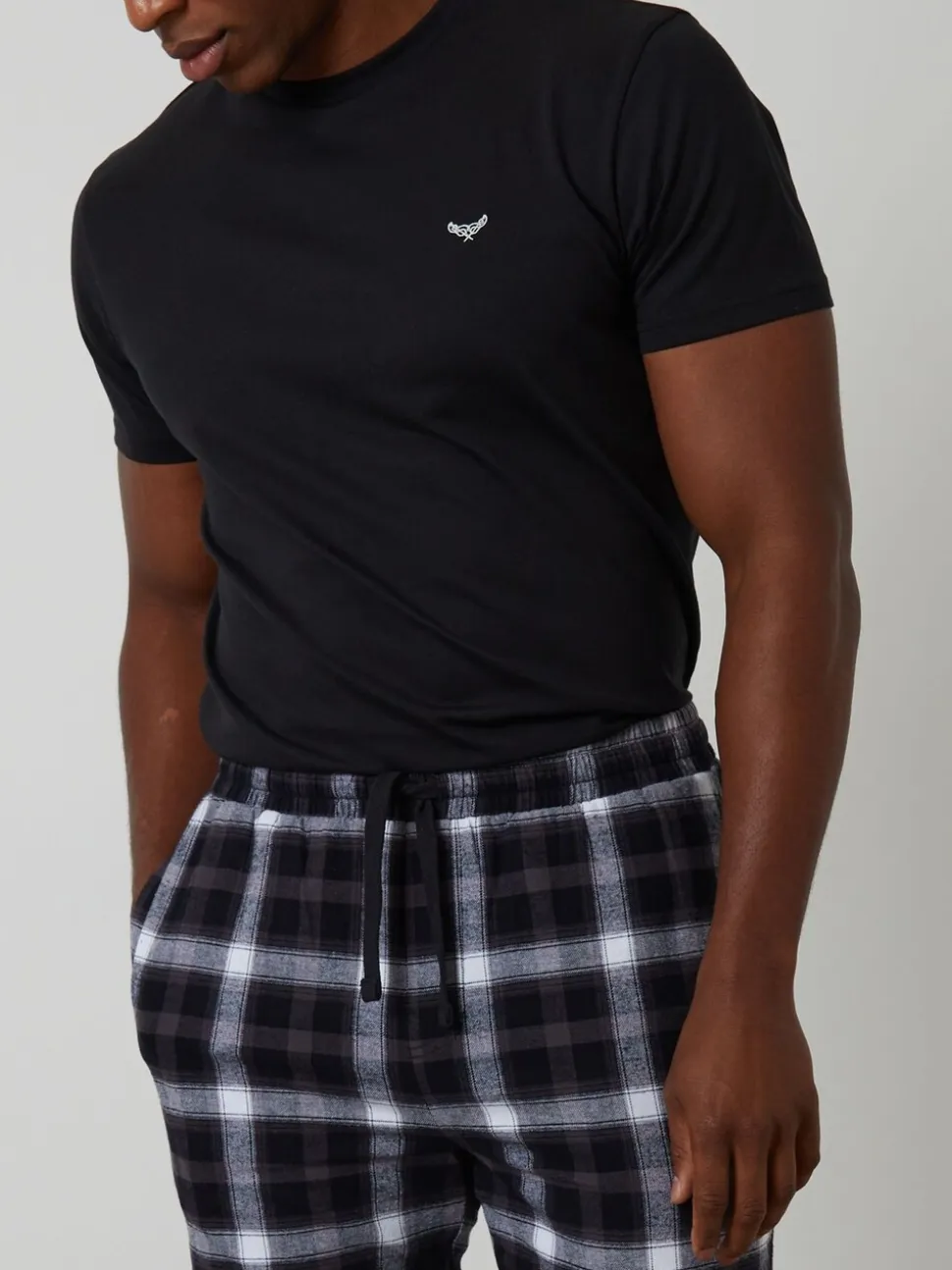 Zwart - Threadbare Check Pyjamas Set