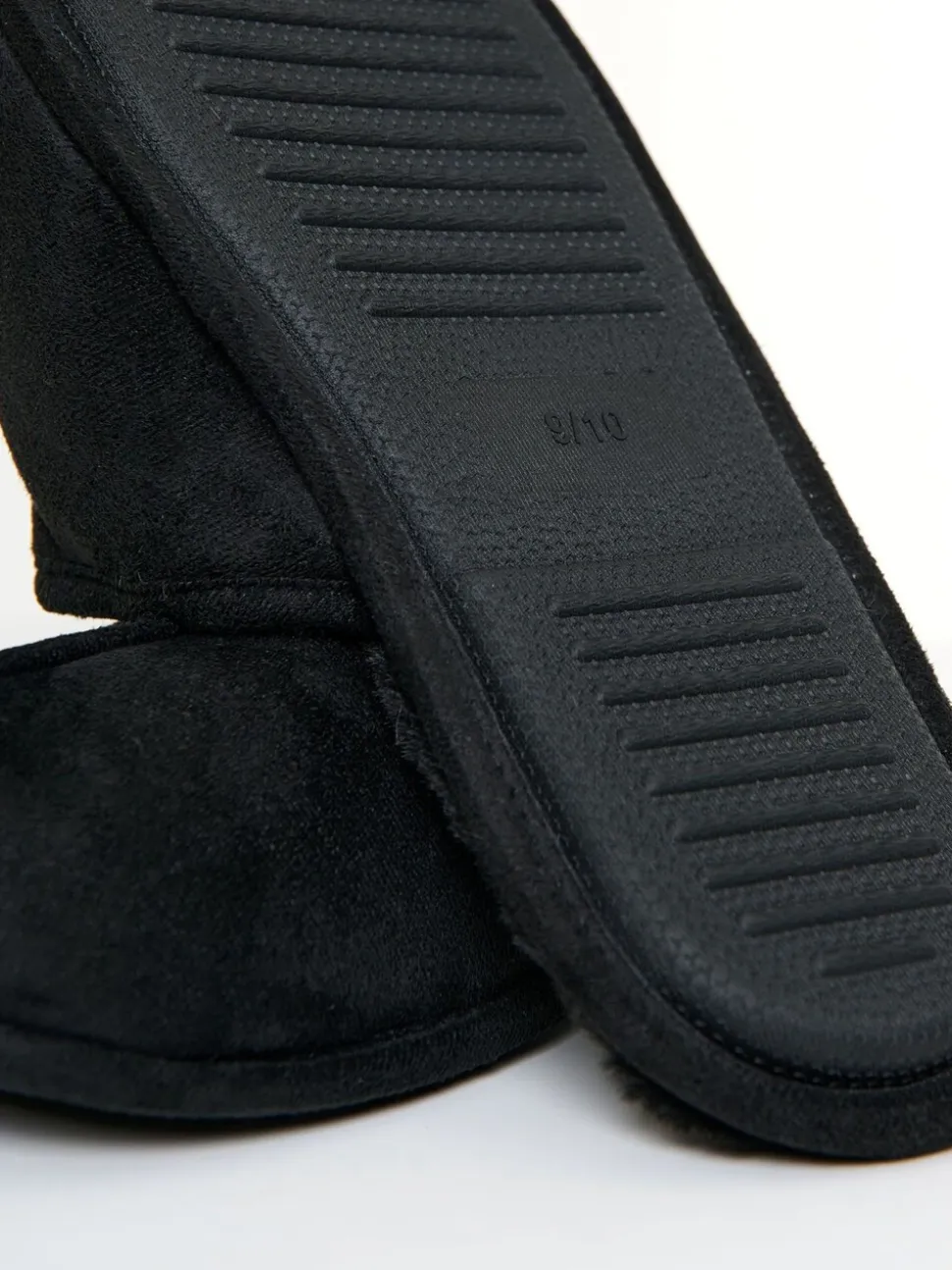 Zwart - Threadbare Faux Fur Lined Slip On Mule Slippers